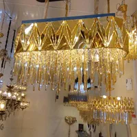لوستر لاینر کریستالی تخت جمشید|لوستر و چراغ آویز|اهواز, حصیرآباد|دیوار