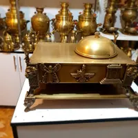 منقل ذغالی ضخیم برنجی سماوری|کلکسیون اشیاء عتیقه|کرمان, |دیوار