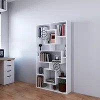 بو‌فه و کتا‌بخانه مد‌ل تر‌ا‌نه سفید|کتابخانه، شلف، قفسه‌های دیواری|تبریز, |دیوار