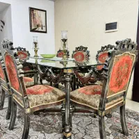 توافقی /مبل سلطنتی ۹ نفره + میز ناهارخوری ۸ نفره|مبلمان خانگی و میز عسلی|کرج, حسین‌آباد|دیوار