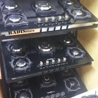 اجاق گاز مناسب هود ، شیشه سفید و مشکی مدلopwr