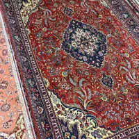 یک تخته قالی ۶ متری تبریز رنگ گیاهی و