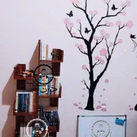 بوفه و کتابخانه مدل کاکتوس ۱ قهوه ای|کتابخانه، شلف، قفسههای دیواری|تبریز, |دیوار