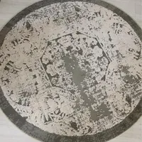 قالیچه گرد آنجل فرش کاشان برجسته