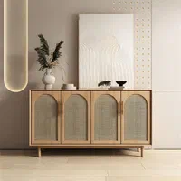 کنسول حصیری چوبی