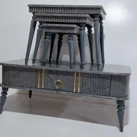 جلو مبلی عسلی وکیومی مدل بارانی گل میز f