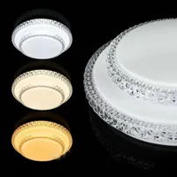 چراغ سقفی دوطبقه طرح کریستالی ۷۲ وات سه حالته