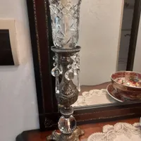 شمعدان برنزی کریستال