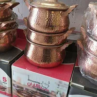 ست ۳ تیکه قابلمه و ماهیتابه مسی زنجان|ظروف پخت‌وپز|مشهد, چهارباغ|دیوار