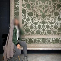 فرش های ترند سال رنگ‌ سبز و نسکافه ای ۱۲و۹و۶ متری