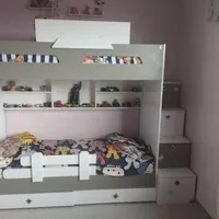 تخت دو طبقه بدون تشک|تخت و سرویس خواب|فولادشهر, مسکن مهر فولادشهر|دیوار