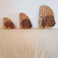 فروش سه عددمجسمه ماهی دیکوری|مجسمه، تندیس، ماکت|اهواز, کیان اباد|دیوار