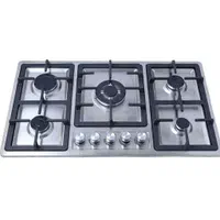 گاز صفحه ای پنج شعله استیل f5001