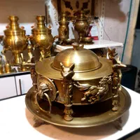 منقل برنجی rus سماوری زغالی مسی|صنایع دستی و سایر لوازم تزئینی|اصفهان, دستگرده|دیوار