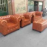 مبل راحتی چرم چستر دوز|مبلمان خانگی و میز عسلی|تهران, شهرک ولیعصر جنوبی|دیوار