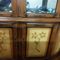 بوفه بزرگ و جادار دوتکه تمام چوب|بوفه، ویترین، کنسول|بروجرد, |دیوار