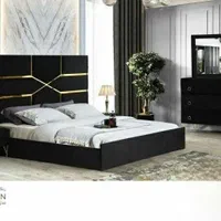 تخت خواب دو نفره مدل زرین با رنگ دلخاه