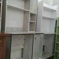 قفسه کتابخانه  ۴طبقه دربدار صنایع چوب و فلز حنفی|کتابخانه، شلف، قفسه‌های دیواری|قم, نیروگاه|دیوار