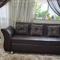 مبل ال چرم ۷ نفره در حد نو بدون پارگی و زدگی|مبلمان خانگی و میز عسلی|کرمانشاه, |دیوار