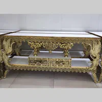 میز تلویزیون برنجی میز ال سی دی کنارسالنی برنزی