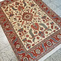 فرش دستباف اصل هریس تبریز ۴متری افشان با رنگ گیاهی