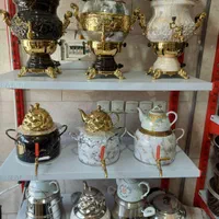 کتری قوری کف چدن دوجداره طرح سنگ سماور ۳کاره|قوری، کتری، قهوه‌ساز دستی|کرج, حصارک بالا|دیوار