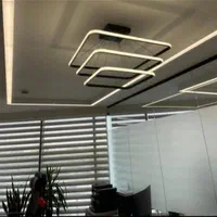 لوستر مدرن مربعی  با اپ و ریموت|لوستر و چراغ آویز|اردبیل, |دیوار