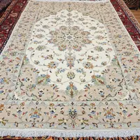 قالیچه دستباف ترنج خورشیدی کاشان