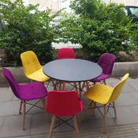 میز ناهار خوری وصندلی پارچه ای