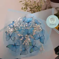 گل پروانه ای و روبانی|گل مصنوعی|کرمان, |دیوار