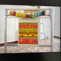دار قالی همراه با نخ ونقشه وملزومات
