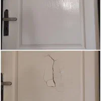 تعمیر درب چوبی .جای مشت شکستگی|خدمات پیشه و مهارت|تهران, مهران (سیدخندان)|دیوار