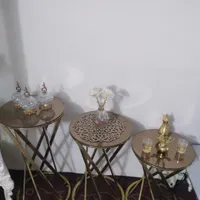 میز عسلی طلایی ست