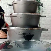سرویس 10پارچه قابلمه تابه  چدن دالتون سنگین رژیمی|ظروف پخت‌وپز|قم, نیروگاه|دیوار
