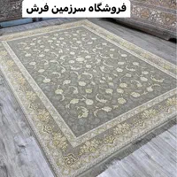 فرش آرمانی ۱۲۰۰شانه گلبرجسته طلاکوب طرح صدف دلفینی