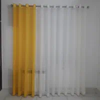 پرده حریر با دستک خوشگل پانچ پنجره ای|پرده، رانر، رومیزی|مشهد, آزادشهر|دیوار