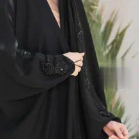 چادر مشکی عبایی عربی نگین دار،ساده کد 765DZ|لباس|دزفول, |دیوار