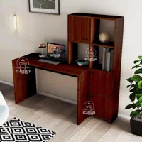 میز تحریر کتاب‌خانه‌دار مدل پندار دو قهوه‌ای|میز تحریر و کامپیوتر|تبریز, |دیوار