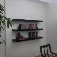 شلف ام دی اف ابعاد ۹۰ در ۳۰ با پایه فلزی مخفی|کتابخانه، شلف، قفسه‌های دیواری|اصفهان, آبشار|دیوار