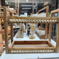 استند دو طبقه تمام چوب مهره دار/شلف/پایه