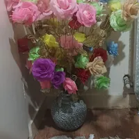 گل مصنوعی شیک همراه با گلدان