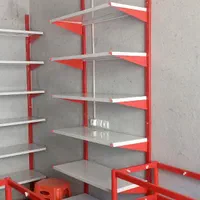 سوپری قفسه بندی . قفسه مغازه . قفسه فلزی .