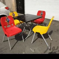 میزو صندلی پلاستیکی پایه فلزی|میز و صندلی غذاخوری|کرمانشاه, |دیوار