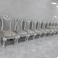 مبل استیل هفت نفره تمام چوب کلاسیک چپندر مصری|مبلمان خانگی و میز عسلی|رباط‌کریم, رباط‌کریم|دیوار