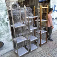 بوفه استند ایستاده کنارسالنی فلزی مدل آبشاری مربع|بوفه، ویترین، کنسول|آفتاب, |دیوار