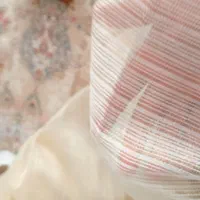 سه متر پارچه پرده دوخته نشده زردار شیری رنگ|پرده، رانر، رومیزی|اردبیل, |دیوار