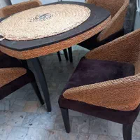 میزناهارخوری ۴ تفره چوبی|میز و صندلی غذاخوری|تهران, جوادیه|دیوار