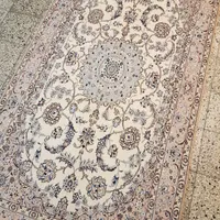 پرده‌ای دستباف نائین ۴متری لچک‌ترنج ۹لا گل‌ابریشم|فرش|تهران, بازار|دیوار