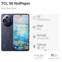 تی سی ال 50 nxtpaper با حافظهٔ ۲۵۶ گیگابایت|موبایل|تهران, ظفر|دیوار