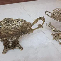 شیرینی خوری و شکلات دسته دار برنزی|ظروف سرو و پذیرایی|تهران, خاک سفید|دیوار